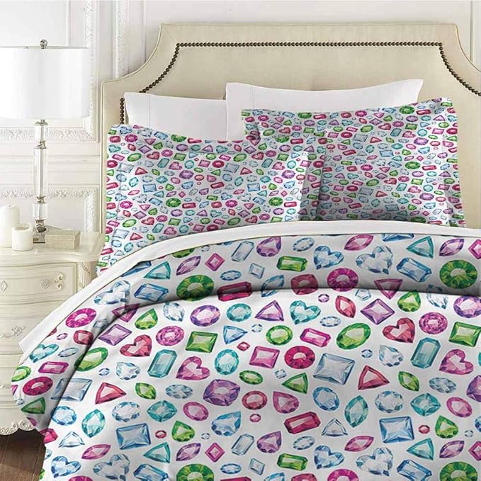 Diamond Full Size Sheet Set3 Piece Set Bed Comforter Bedding Set