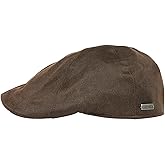 TOP-EX XL/XXL Faux Leather Waterproof Flat Cap for Men – Vintage Gatsby Irish Driving Hat, Winter Golf Newsboy Style