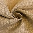 Texco Inc Solid Color Minimal Stretch 40" Wide 100% Jute Burlap Fabri, Art, Craft, Wrap, Home DIY Apparel Fabric, Natural 1 Yard