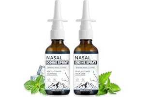 Iodine Nasal Spray - Natural No Drip Clear Nasal Spray for Women Men, Steroid-Free, Relieve Discomfort, Cleansing, Moisturizi