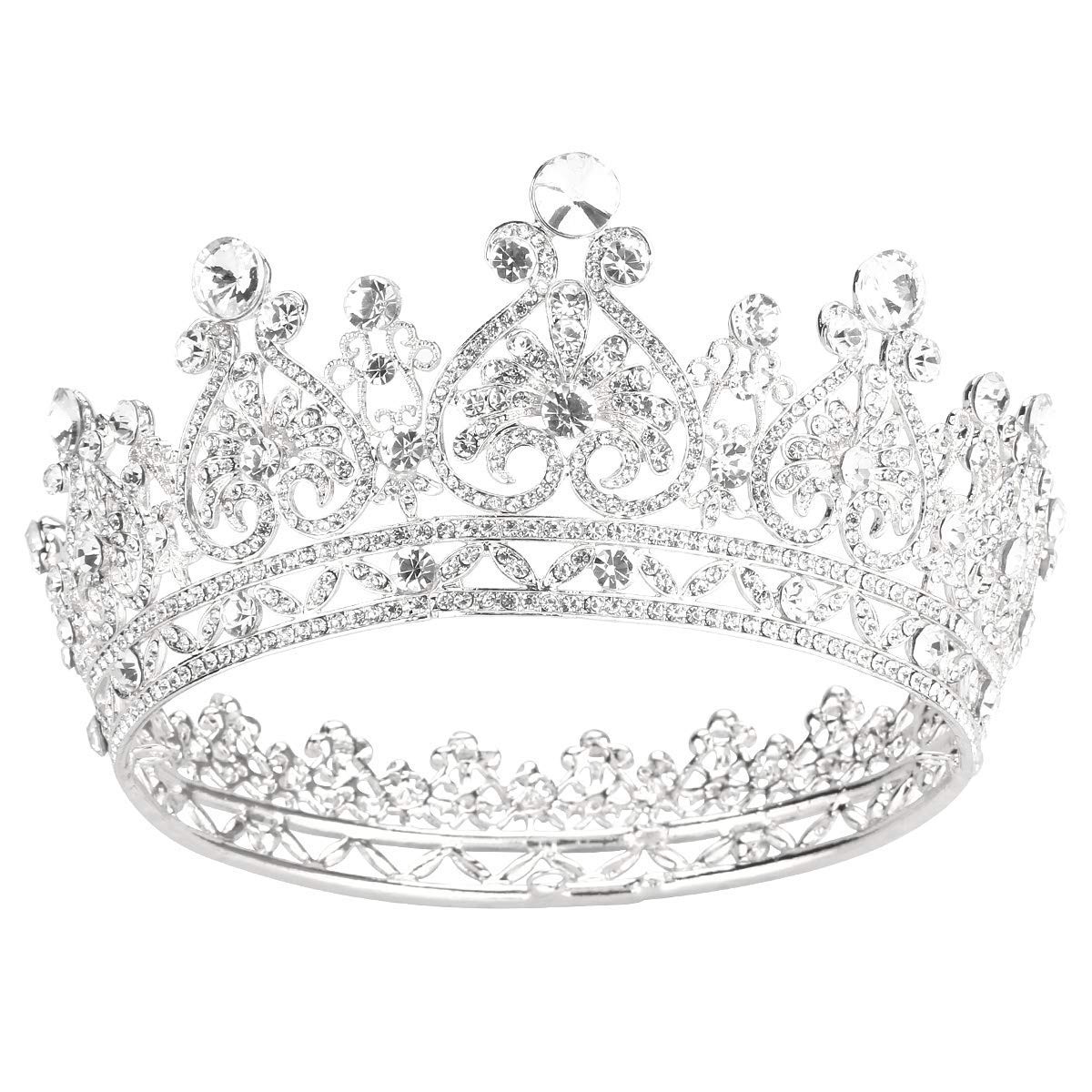 PALAY® Crowns for Women Sliver Crystal Queen Crowns and Tiaras Girls