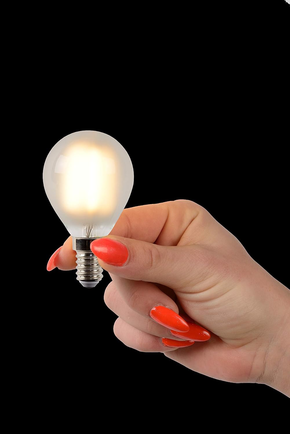 Lucide LED BULB - Filament Bulb - diameter 4,5 cm - LED Dim. - 1x4W 2700K - Albast, Frosted, 1 x 1 x 7.7 cm - Image 4