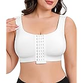 CYDREAM Wireless Front Closure Bra for Women Compression Back Smoothing Post Surgery Bra Adjustable Straps