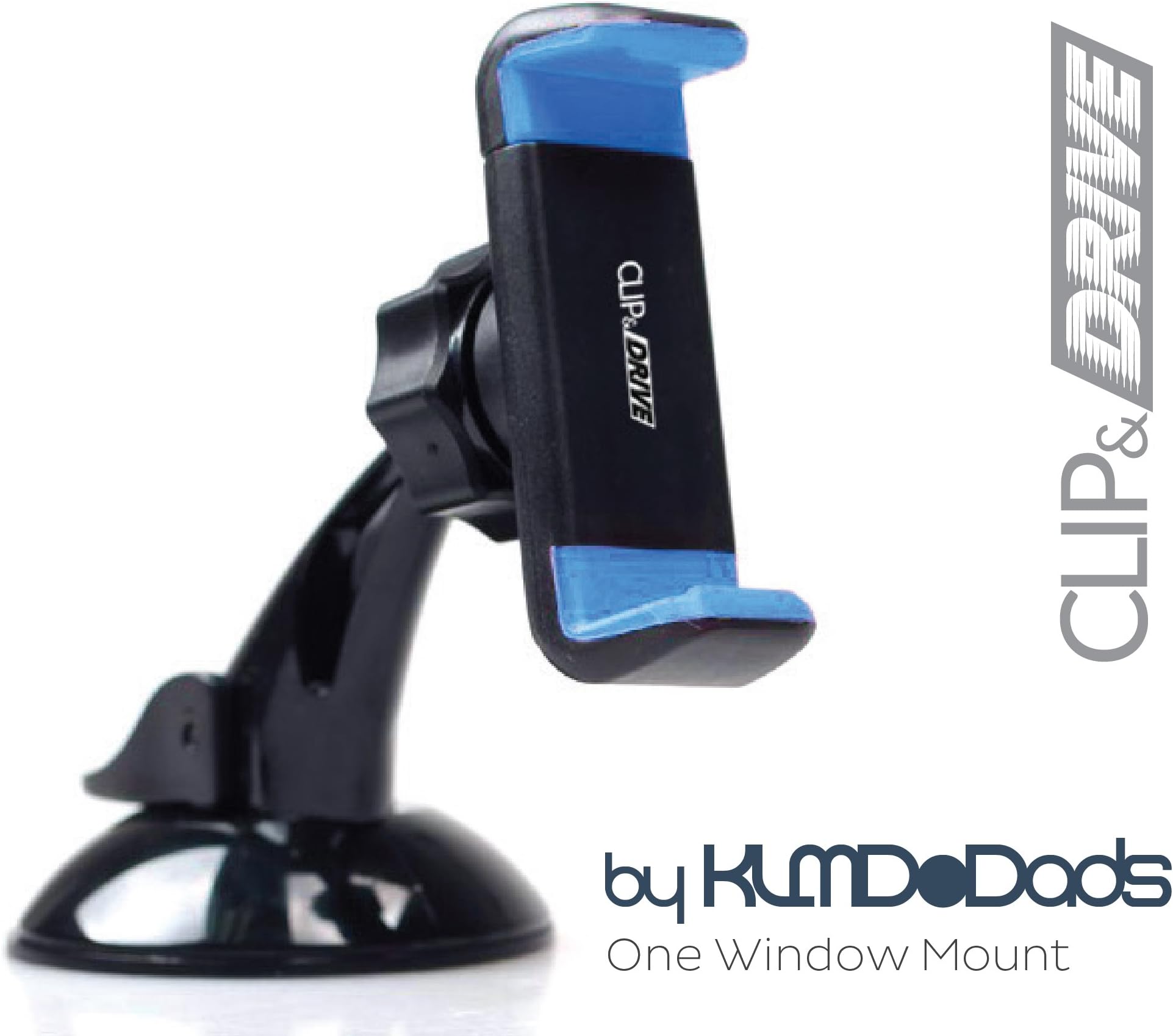 Clip and Drive - Universal Cell Phone / Smartphone Car Phone Mount for Vehicle. Easy and Strong Window Mount Suction with 360 Degree Rotation