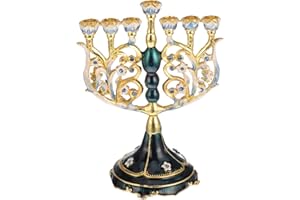 FOMIYES Wedding Decor 7- Branch Menorah Candle Holder for Shabbat Tabernacle Home Decor Ornaments Table Centerpiece Display Hanukkah Menorah Decorations and Supplies Tapered Candlesticks