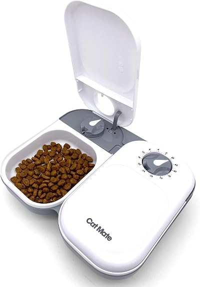 Cat Mate C200 Automatic 2 Meal Timer Pet Feeder 400 g White 401