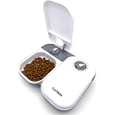 Cat Mate 2-Meal Automatic Feeder, 400g Per Bowl, Wet &amp; Dry Food, White | Programmable Digital Timer, 2 x 400g Bowls, Includes Ice Packs, For Cats &amp; Small Dogs, No Apps or WiFi, Dishwaser-Safe