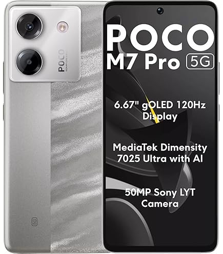 Amazon.com: Poco M7 Pro 5G (256GB + 12GB) (for Tmobile Mint