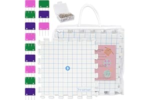 Svartur Interlocking Blocking Mat for Knitting and Crochet Projects, 9 Pack Knitting Blocking Mats with Blocking Comb Pins, T-pins, Crochet Blocking Board, Knitting Mat with Grid Line, Storage Bag