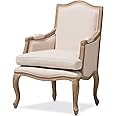 Baxton Studio Nivernais Armchair, Large, Brown