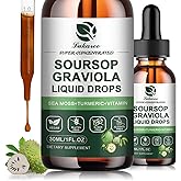 (2 Pack) Soursop Graviola Leaf Extract Liquid Drop Plus Pure Botanical Sea Moss for Cell Support & Regeneration, Immunity and Gut Health, Soursop Bitters Liquid丨Full Texture, Natural Flavor, 1 Fl Oz
