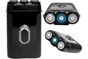 GOODSCIOUS Tacshaver 3D Electric Razor for Men - 2 in 1 Trimmer and Electric Shavers for Men - Rechargeable Waterproof Electric Razor - Head Shavers for Bald Men - Mens Electric Shaver for Side, Mustache & Beard