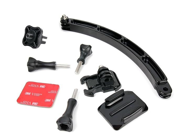 DURAGADGET Helmhalterung + Adapter mit Stativschraube passend für die Sony HDR- MV1 Kamera und die Toshiba PA5150E-1C0K Camil