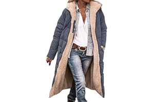Winter Coat for Women Warm Reversible Casual Fleece Sherpa Lined Long Hooded Parkas Puffer Jackets Outerwear