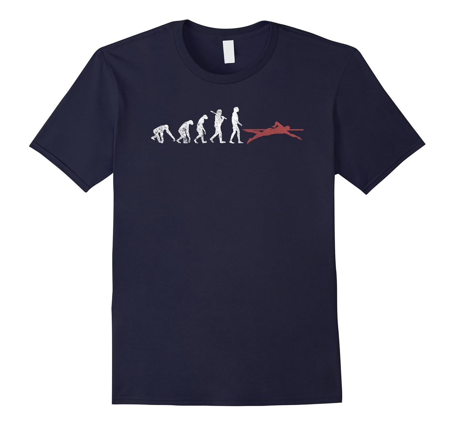 Vintage Retro Swimmer Evolution TShirt-Rose