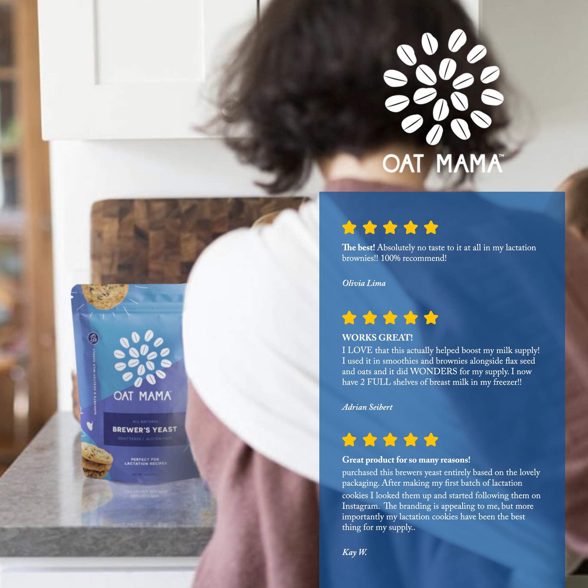 Brewer's Yeast Powder for Lactation Oat Mama, Great for Lactation