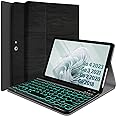 Wineecy Backlit Keyboard Case for Microsoft Surface Go 4 2023 /Go 3 2021 /Go 2 2020 /Surface Go 2018 Tablet,7 Colors Backlight Magnetic Detachable Wireless Keyboard with Premium PU Cover Case
