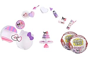 MGA's Miniverse Make It Mini Hello Kitty and Friends Series 2 (2 Pack) Mini Collectibles, Sanrio, Mystery Packaging, DIY, Crafts, Resin Play, Replica Food, Plants, NOT Edible, 8+