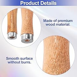 ANCIRS 20pcs Wooden File Handle with Strong Metal