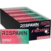 RESPAWN by Razer Sugar Free Mints, Watermelon Guava, 1 Oz, Pack of 8 | Travel essentials: a breath mints bulk pack of sugar-free candy! Ideal mints for bad breath, gaming, and office workers