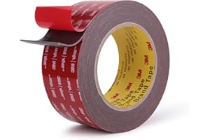 NDCADHESIVE Double Sided Tape Heavy Duty Mounting Tape 2" x 18Ft Made of 3M VHB 4611F Gray Strong Adhesive for Reliable Bonding Waterproof Foam Tape for Home Office Car Decorative Materials and Trims