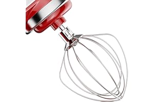 COFUN 6 Wire Whisk Attachment for Kitchenaid Stand Mixer, Stainless Steel K45WW Whip Replace Attachment for 4.5-5Qt Tilt-Head Stand Mixer, For Egg Cream Stirrer, Flour Cake Balloon Whisk, Dishwasher Safe