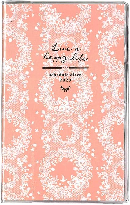 クツワ カラーインデックス 手帳 2020年 スリム 薄型 マンスリー レース