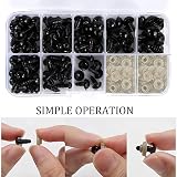 ASIRYVA Safety Eyes 100Pcs with Washers 6-12 mm for Crochet Toys view 3