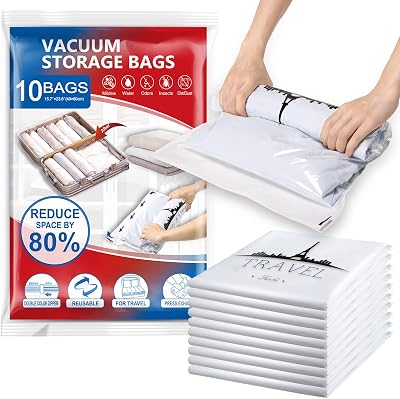 TAILI Small Vacuum Bags 10 Pack 40x60CM Space Saver for Travel & Storage