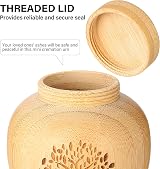 HOOMTREE Bamboo Tree of Life Small Urn 6.1 cu in Keepsake for Ashes view 4