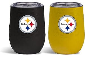 The Memory Company Officially Licensed NFL 2-Pack Home/Away Leopard SS Stemless Wine Tumblers