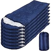 Macarrie 10 Pcs Bulk Sleeping Bags for Homeless Donation Shelter Adults 0 Degree Waterproof Sleeping Bags with Compression Sack for Cold Weather Emergency Hiking Camping Warm