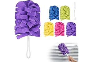 360° Electrostatic Duster Refills, 5Pcs Washable Reusable Microfiber Ultimate Dust Magnet for Home Cleaning, Duster on a Stic