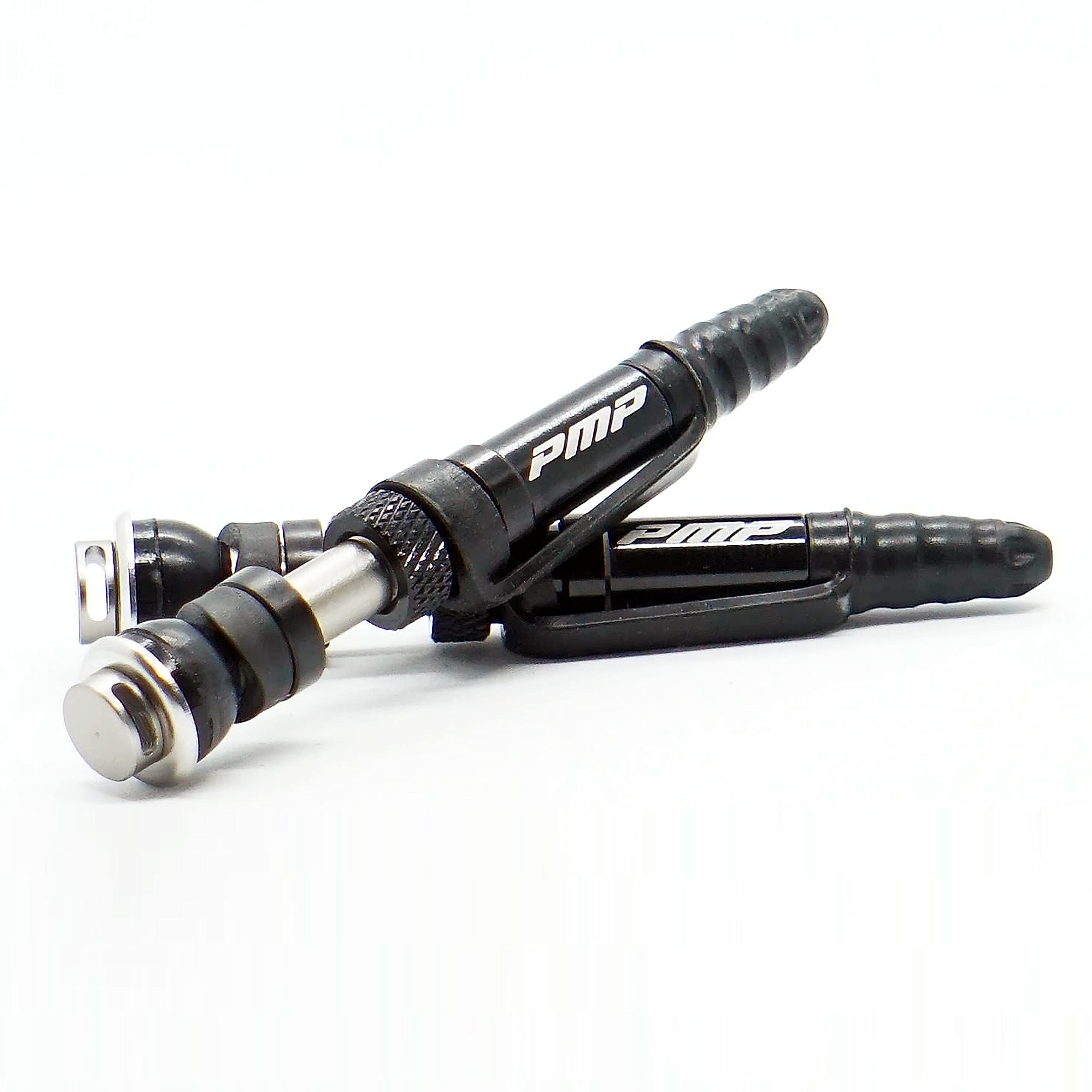 PMP Tubeless Valves PLUS: Increased Through Volume +280%, Improved Sealing, Anti Clogging, Presta Compatible, Mousse Ready for Tubeless Inserts