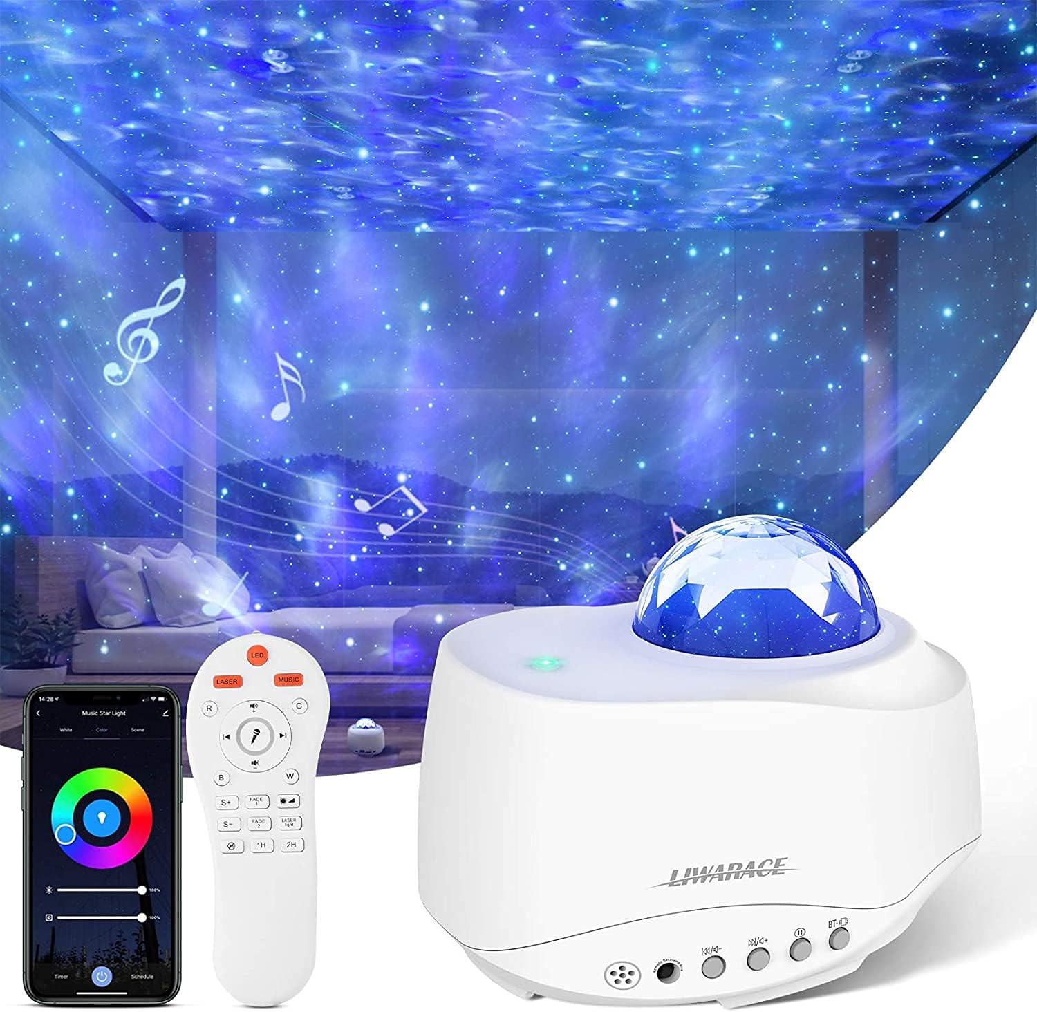 photo Star Projector Humidifier For Bedroom star projector night light htwon galaxy projector for bedroom ceiling with bluetooth music speaker work with alexa google home nebula ocean sky