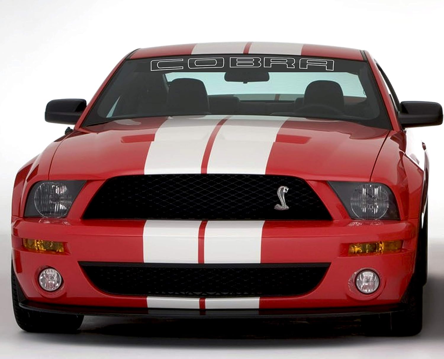 Amazon Com Ford Mustang Cobra Letter Windshield Banner Vinyl