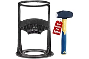MAXDEEMS Wood Splitter, Manual Log Splitter with 3lbs Sledge Hammer | XL Kindling Splitter | Log Splitter | Manual Wood Splitter - Safe Kindling Wood Cracker, Firewood Splitter for Garden & Camping