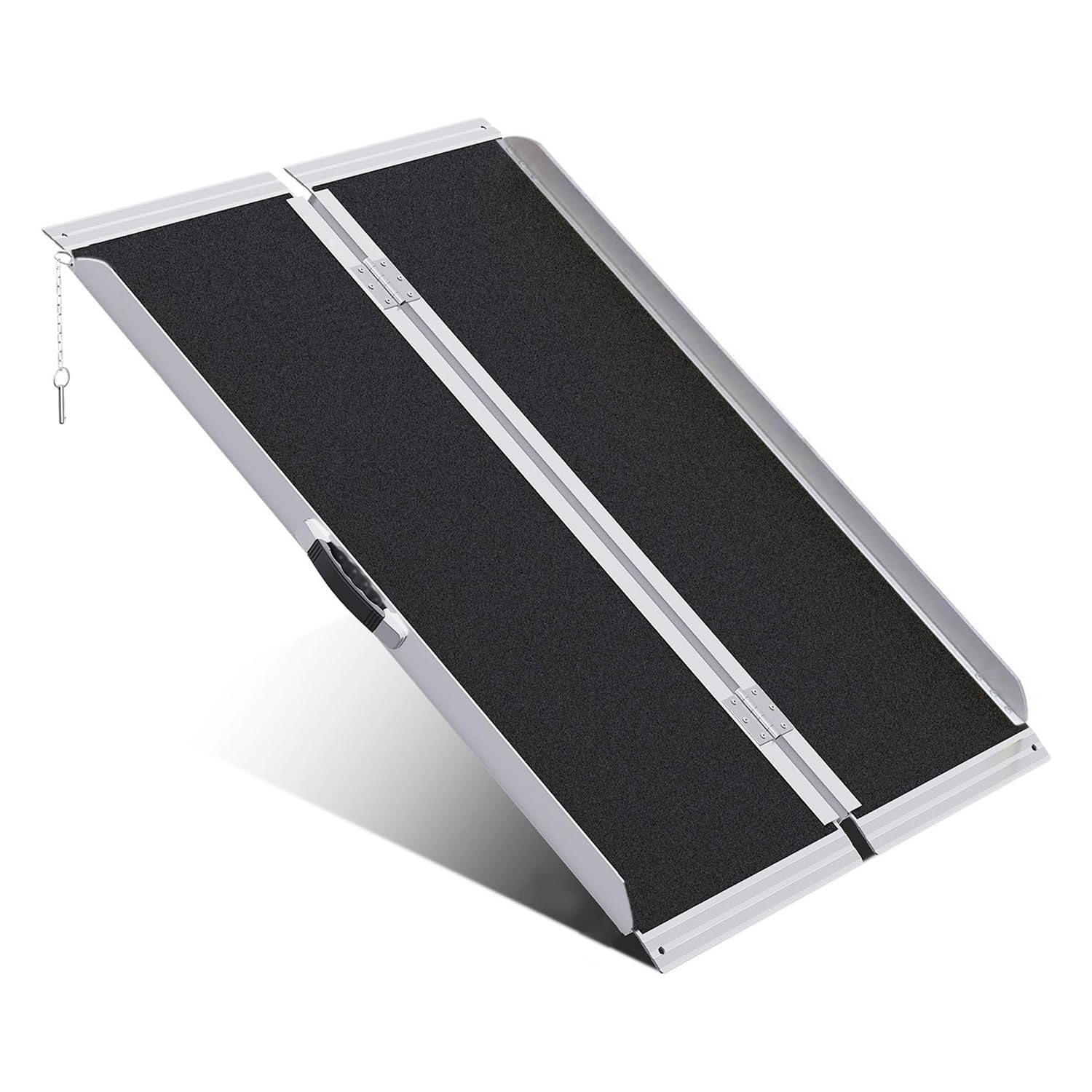 Photo 1 of CHEESPRING Portable Wheelchair Ramp 3FT,No-Slip Aluminum Folding Handicap Ramp 800 lbs Load Capacaity,Wheel Chair ramp for Home Steps,Stairs,car