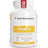 Real Mushrooms Tremella Capsules - Organic Mushroom Extract with Immunomodulating Properties Measured Beta-Glucans Vegan Supp
