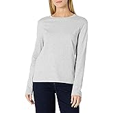 Amazon Essentials Women's 100% Cotton Regular-Fit Long-Sleeve Crewneck T-Shirt