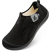 LeIsfIt Mens Slippers Wide House Shoes Adjustable Diabetic Slippers Warm Soft House Slipper for Swollen Edema Feet Indoor Outdoor Warm Shoes