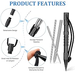 Ferraycle 12-Piece Paracord Tool Set - Stainless