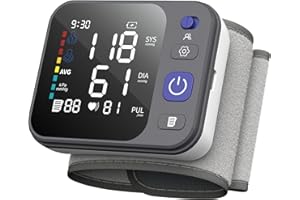 JOPHY Wrist Blood Pressure Monitor, Adjustable Blood Pressure Cuff 5.31-7.68 Inch Blood Pressure Machine, Large LCD Display, Automatic 2×99 Group Memory