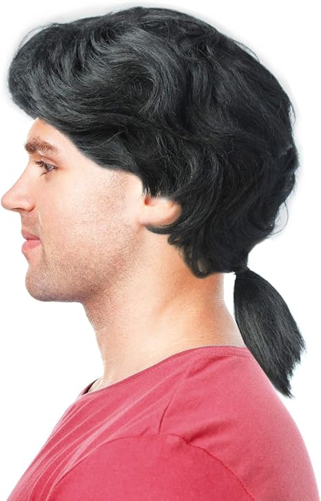 Amazon Com Gaston Wig Gaston Costume Wig Mens Colonial Ponytail