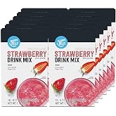 Amazon Brand - Happy Belly Drink Mix Singles, Strawberry with Caffeine, 1.1 Ounce, 120 Count (12 Packs of 10) (Previously Solimo)