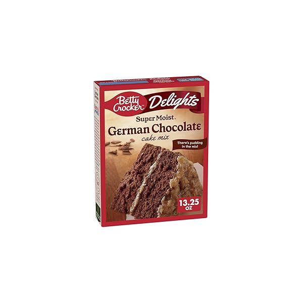 BETTY CROCKER DELIGHTS SUPER MOIST GERMAN CHOCOLATE CAKE MIX (PACK OF 2)
