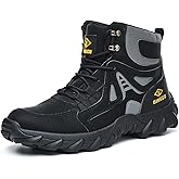 DINGGU Steel Toe Boots for Men Safety Work Boots Comfortable,Indestructible Industrial & Construction Shoes Mens Composite Toe Boots
