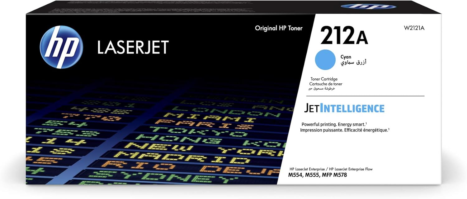 HP W2121A 212A Original LaserJet Toner Cartridge, Cyan, Single Pack, Standard