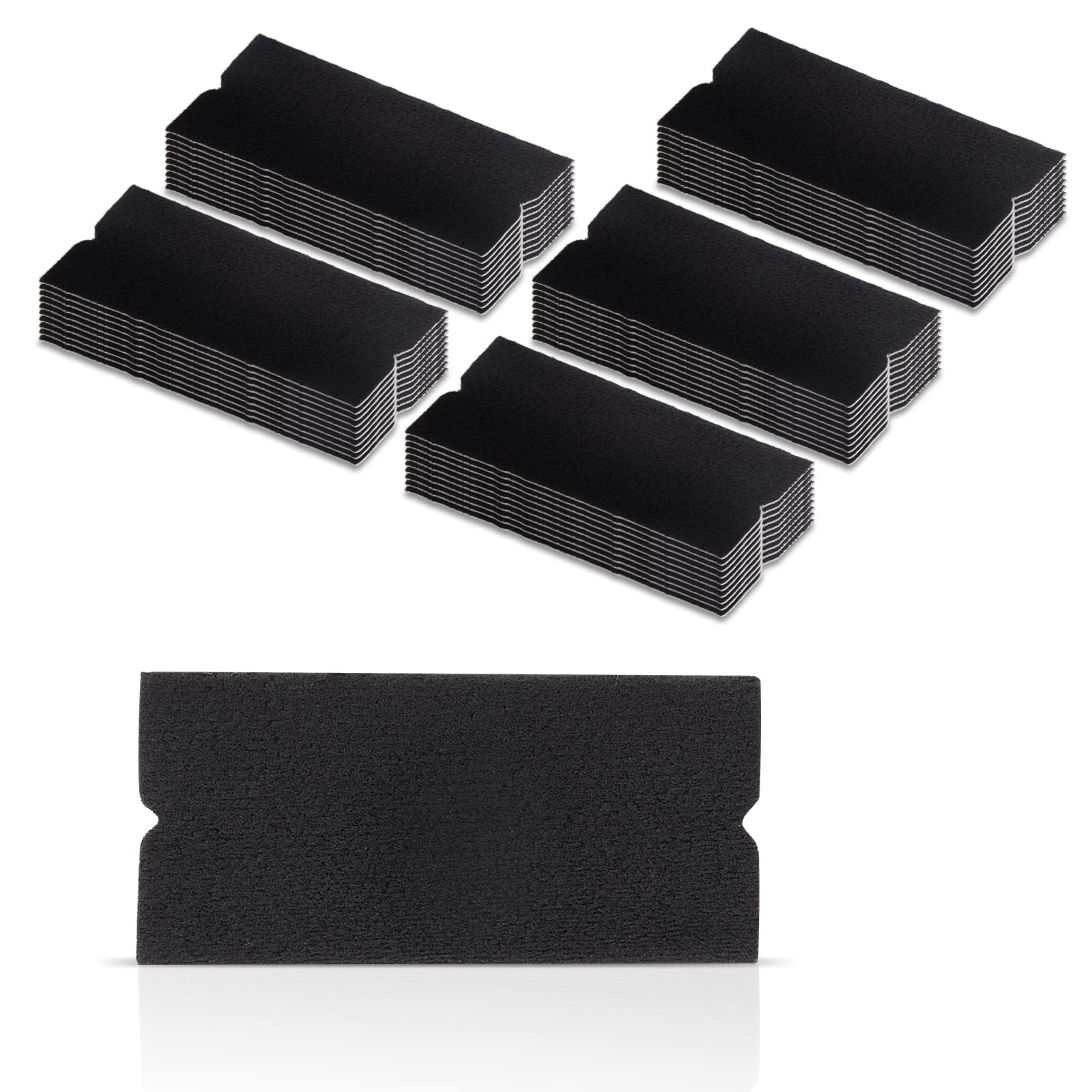 Ehdis 50 pcs Squeegee Buffer Felt for Vinyl Tools - Scratch Free Soft Fabric, Wet Dry, 10x4.8cm (Squeegee Not Included)