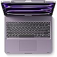 edaiser Swivel Keyboard Case for Apple 2025 iPad Air 13-inch (M3-M2), iPad Pro 13 inch M4 2024, iPad Pro 12.9-inch (6th-3rd Gen); Rotatable Cover with Pencil Holder, Trackpad, Backlit, Purple